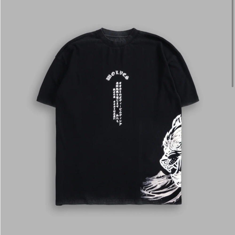 SHINIGAMI "SIDE BY SIDE" OVERSIZED TEE IN BLACK